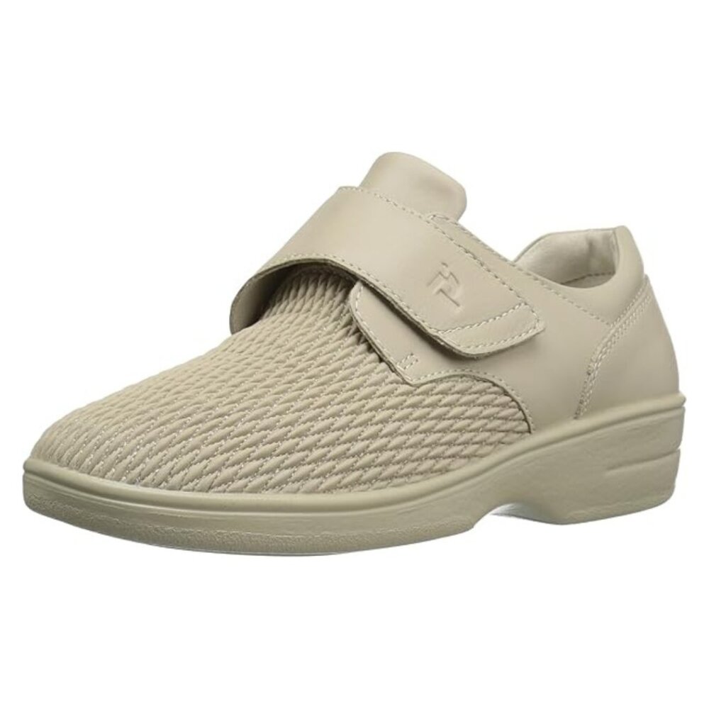 NWOT Propet Olivia Stretchable Slip On Sneakers Ortholite Shoes 6 Beige Leather